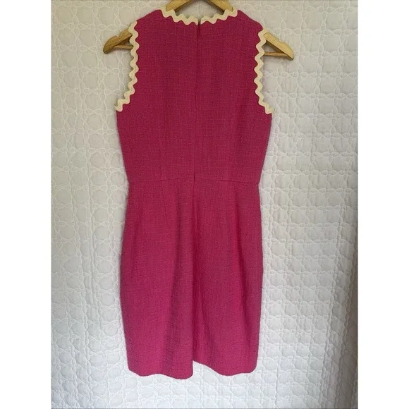 NWT J. Crew Sheathed Tweed Dress Size 0 Sleeveless Preppy Classy Country Club - Picture 4 of 13